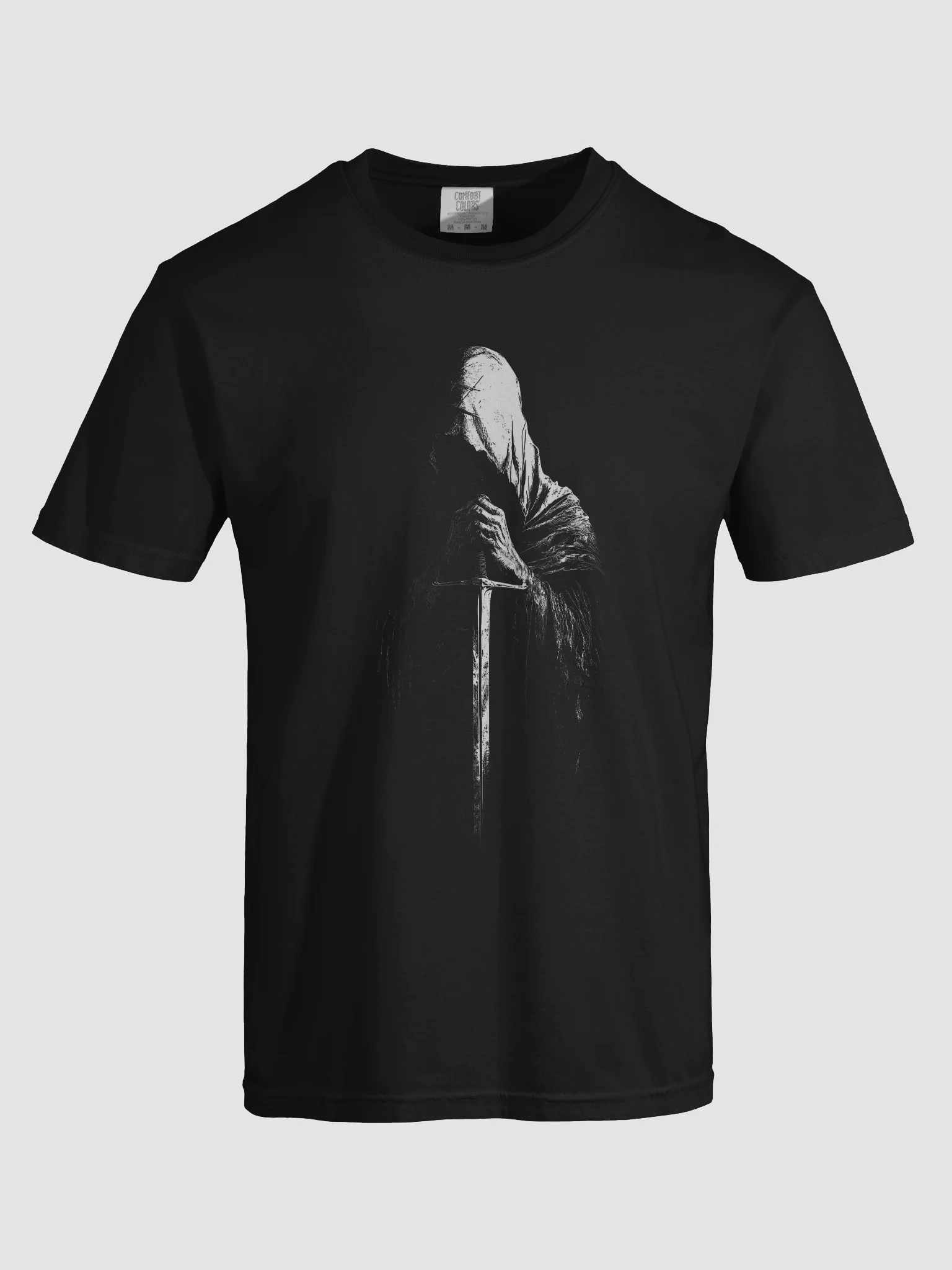 Hooded Dagger Saint Black Short-Sleeve Graphic T-Shirt product image (7)