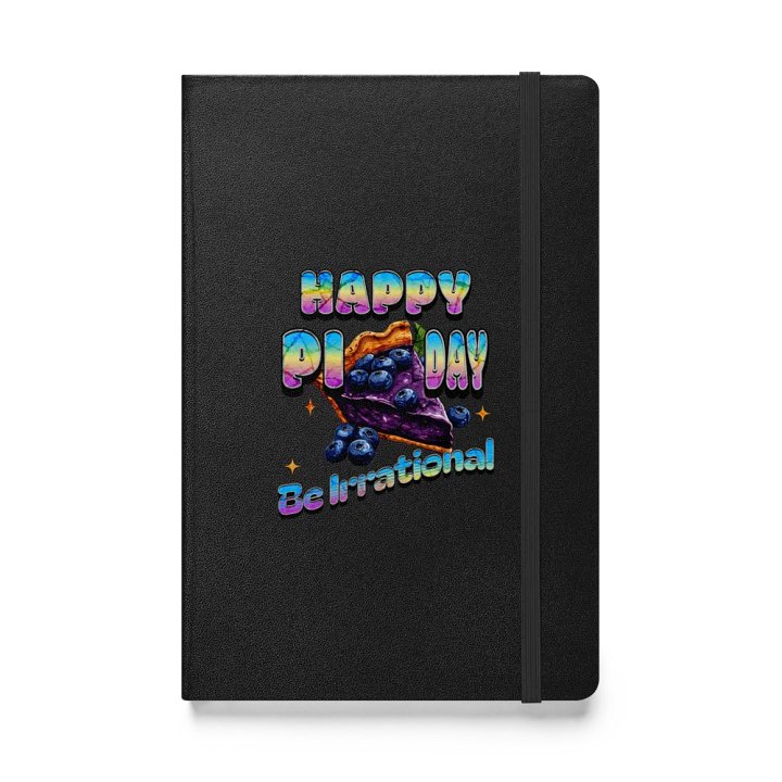 Happy Pi Day Be Irrational Rainbow Hardcover Notebook product image (1)
