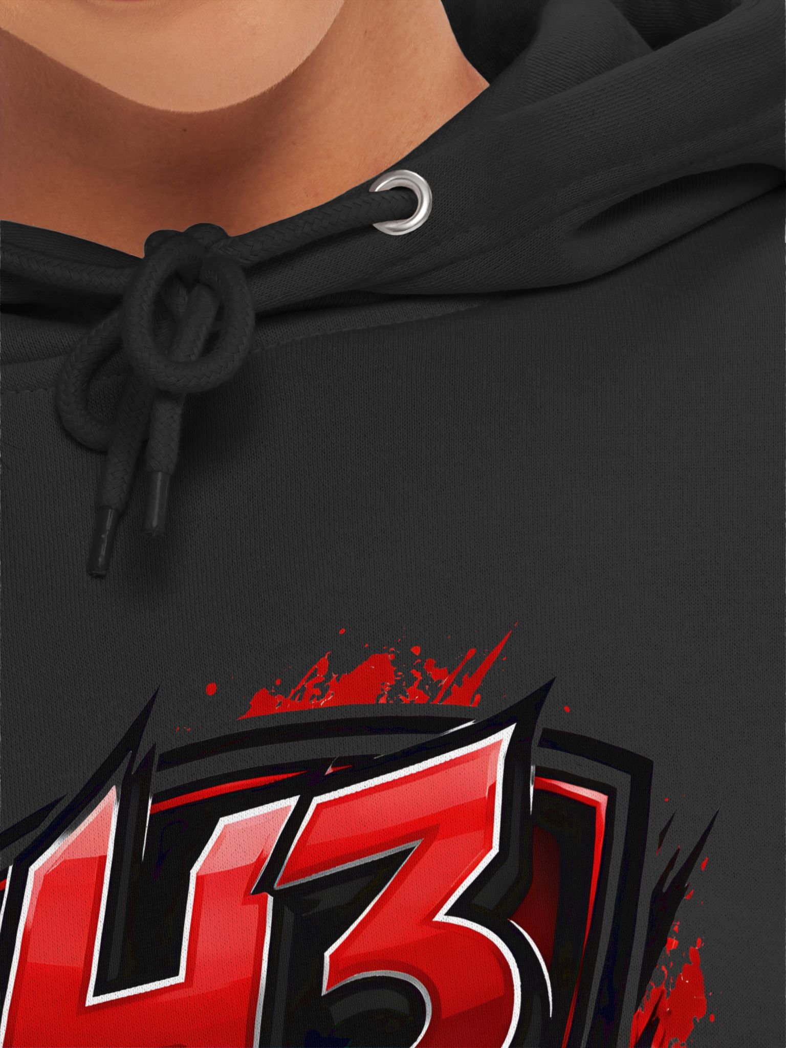 womens black logo hoodie product image (7)