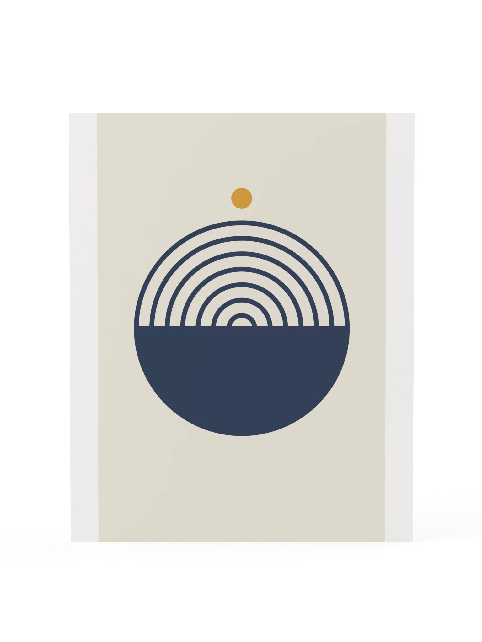 Navy and Mustard Rainbow Print | Abstract Bathroom Wall Art product image (3)