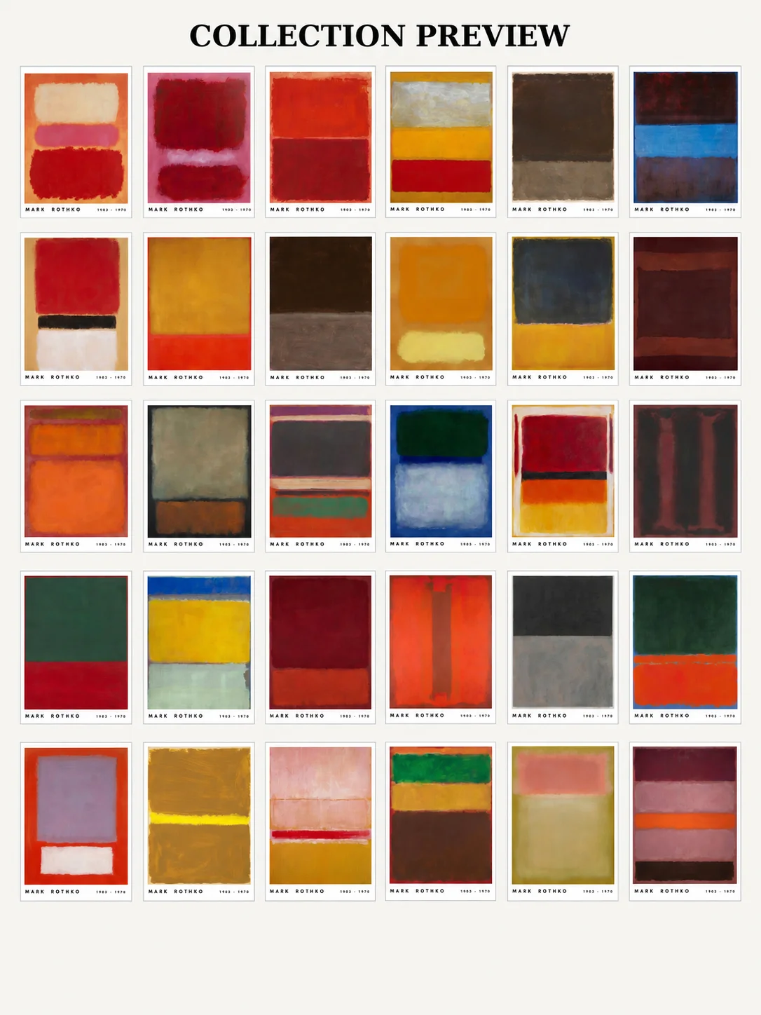 350+ Rothko Color Field Printable Wall Art, Modern Abstract Painting Bundle, Large Statement Gallery Wall Prints, Digital JPG Download product image (4)