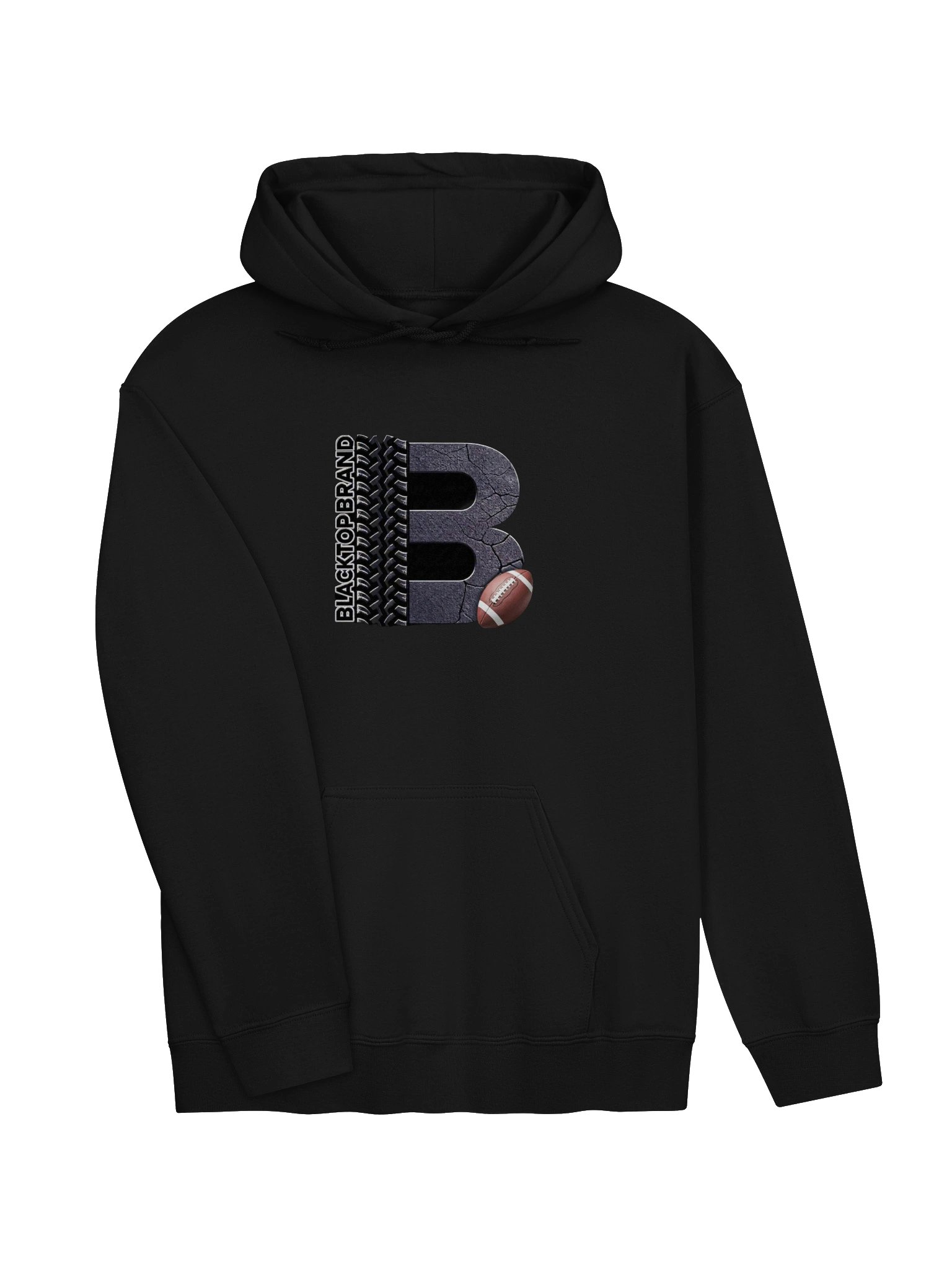 Blacktop Brand Football Logo Pullover Hoodie product image (3)
