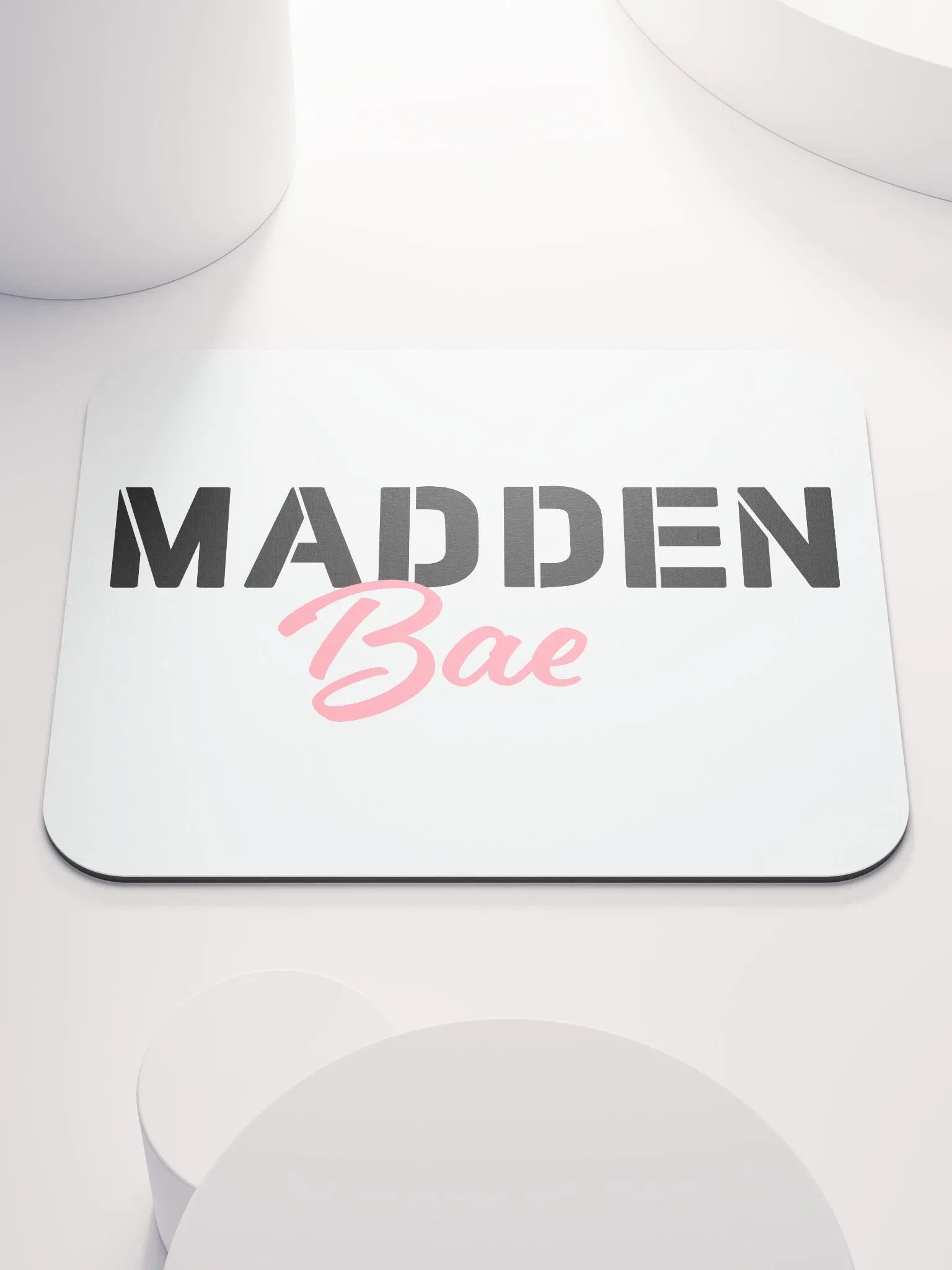 MaddenBae Mouse Pad Black and Pink product image (1)