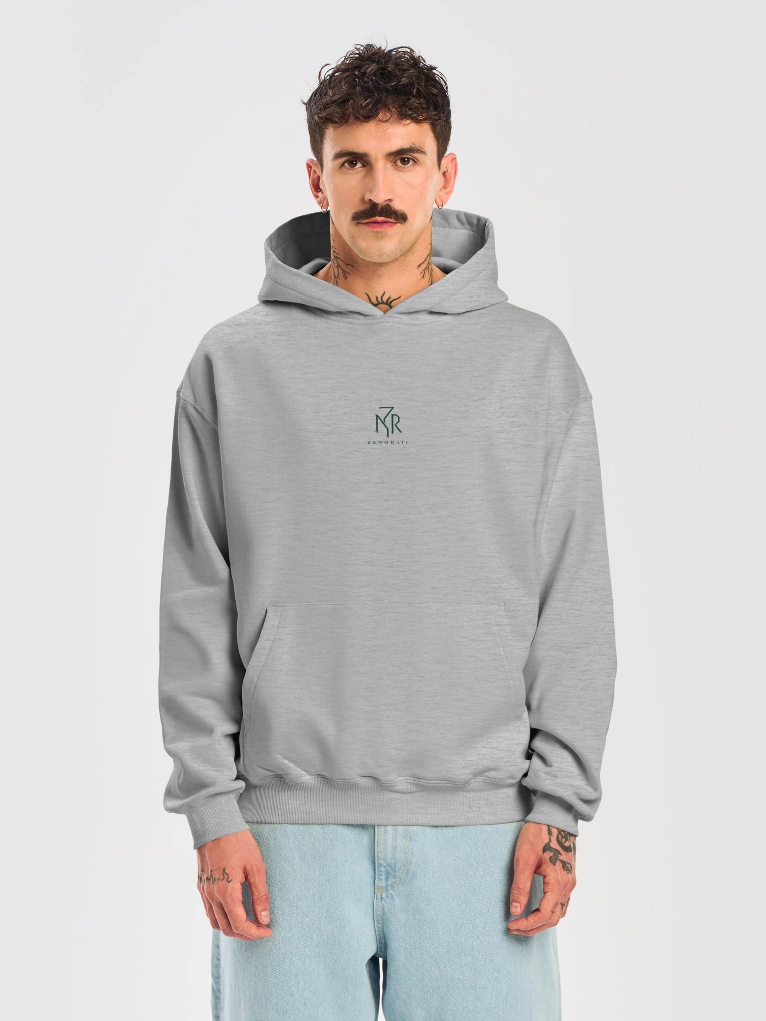 ZENORATI Minimal Logo French Terry Hoodie product image (9)