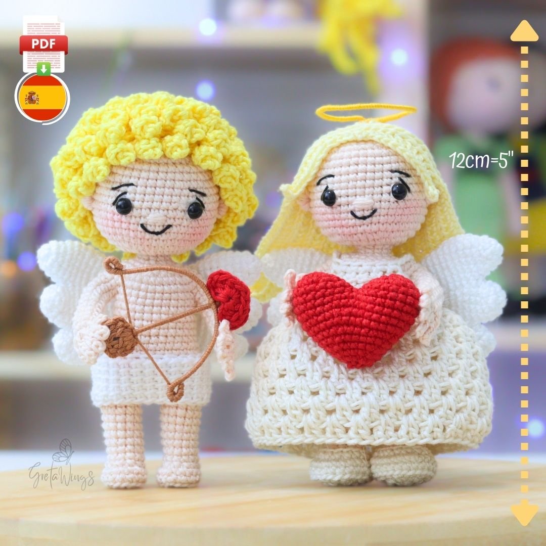 Patrón de crochet amigurumi de Cupido y Angelito - Edición Especial de San Valentín product image (1)