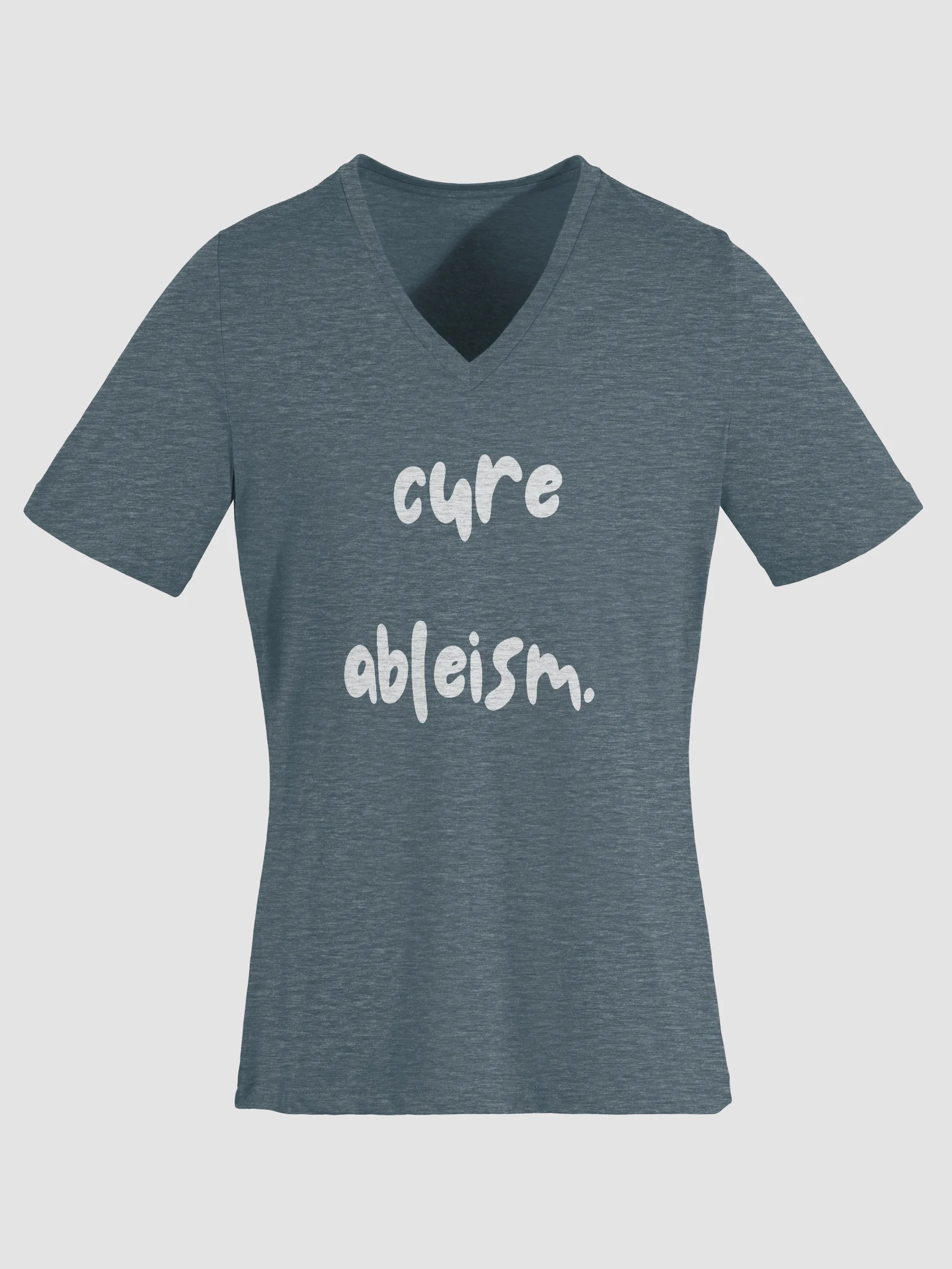 Cure ableism Relaxed V-Neck Tee product image (28)