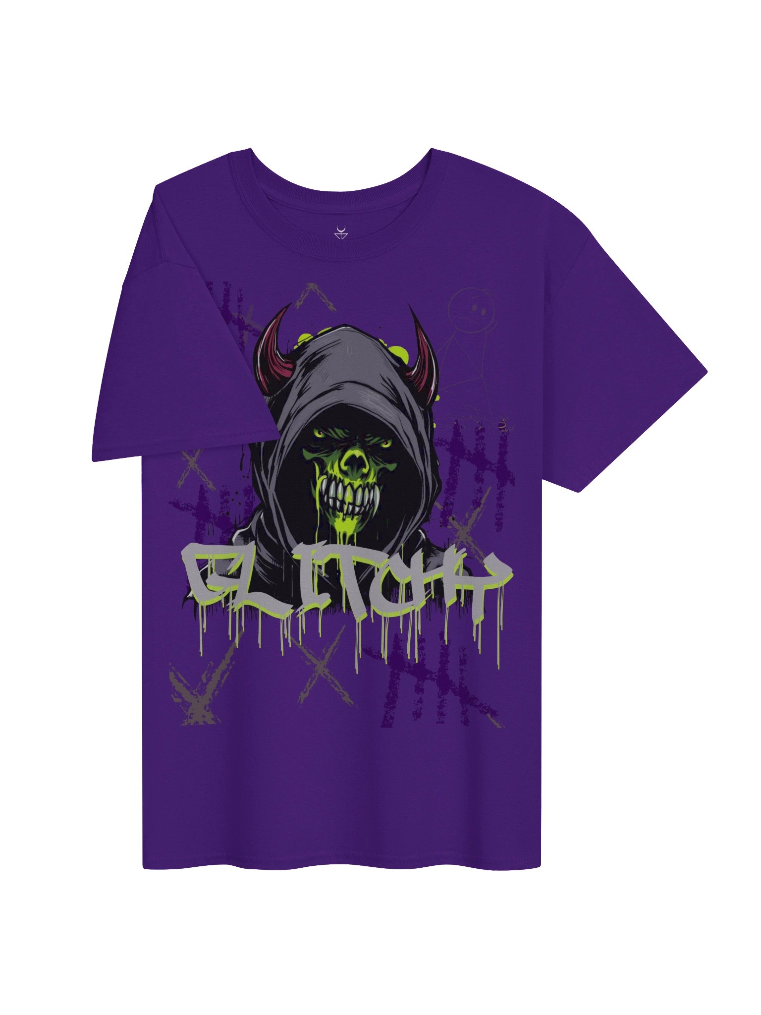Neon Hooded Skull Graffiti Tee product image (3)