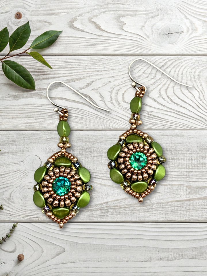 Spellbound Beaded Earrings - Green product image (1)