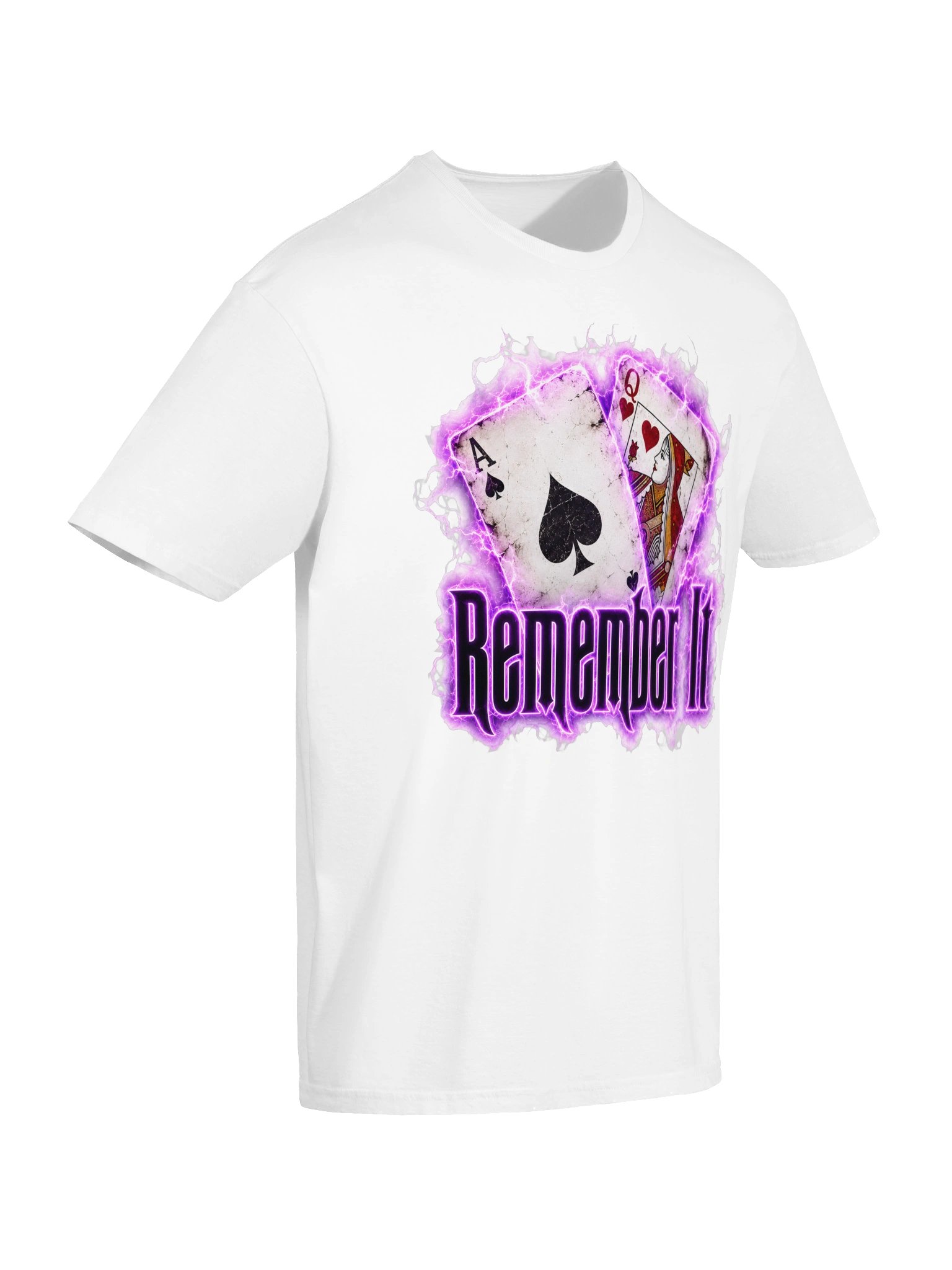 Remember It Gambit Inspired T-Shirt | Ace of Spades & Queen of Hearts Neon Graphic Tee product image (11)