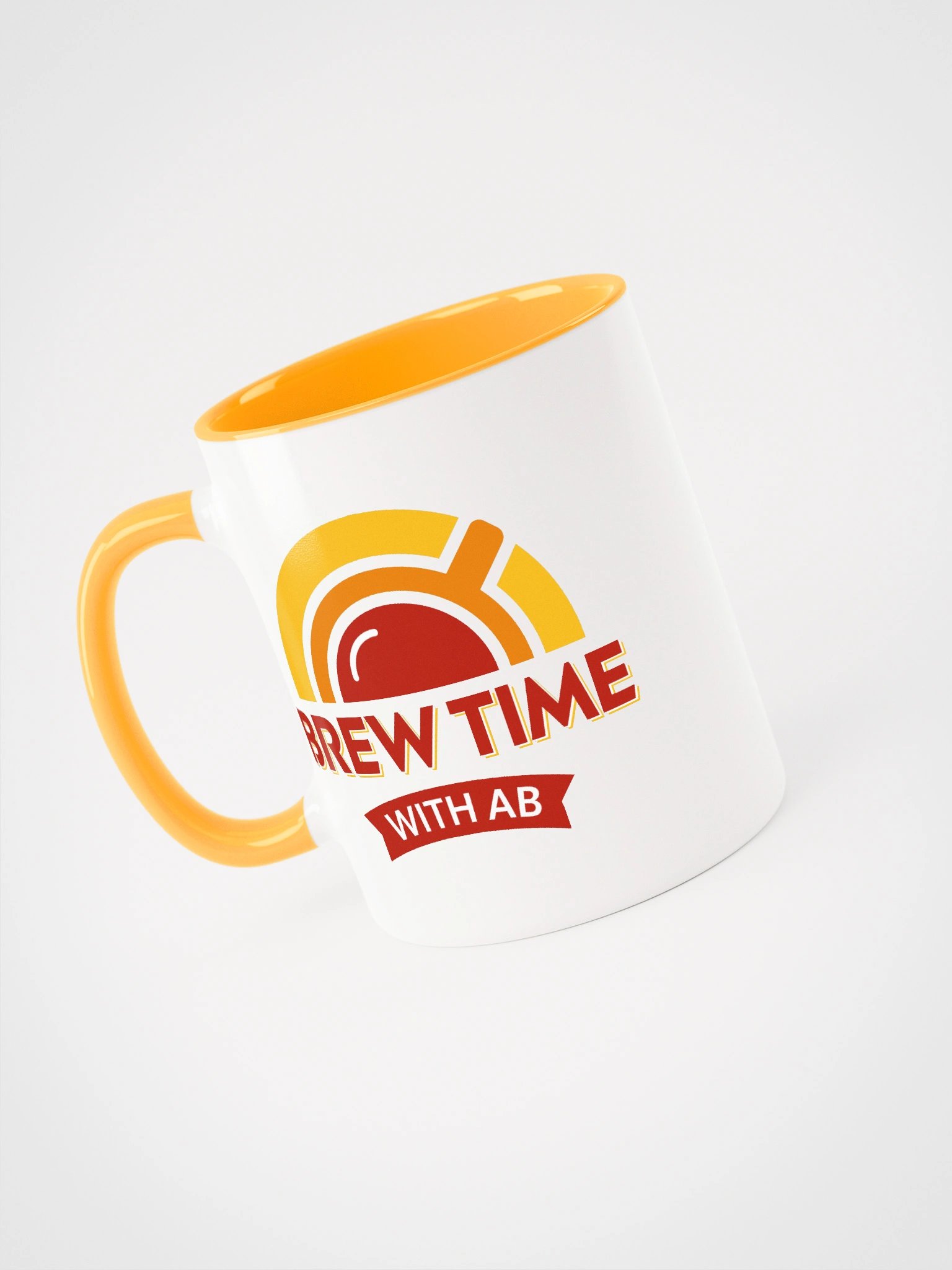 Brew Time Mug (Yellow Handle) product image (3)