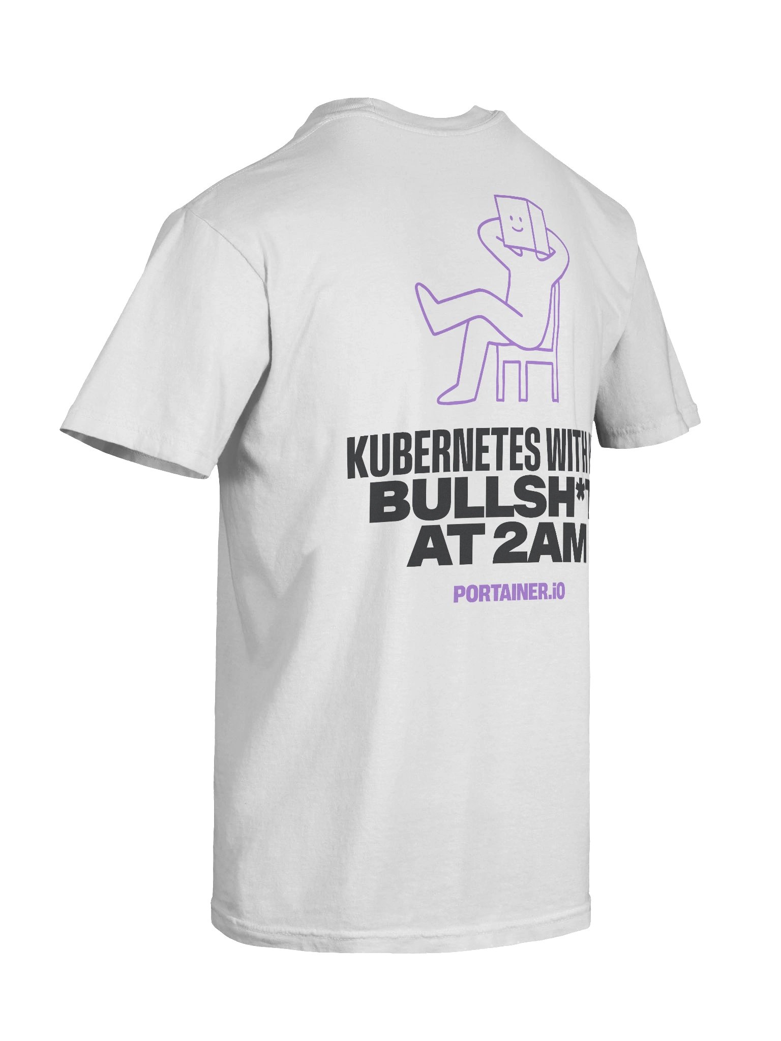 Portainer Tshirt - Kube with no BS - White product image (10)