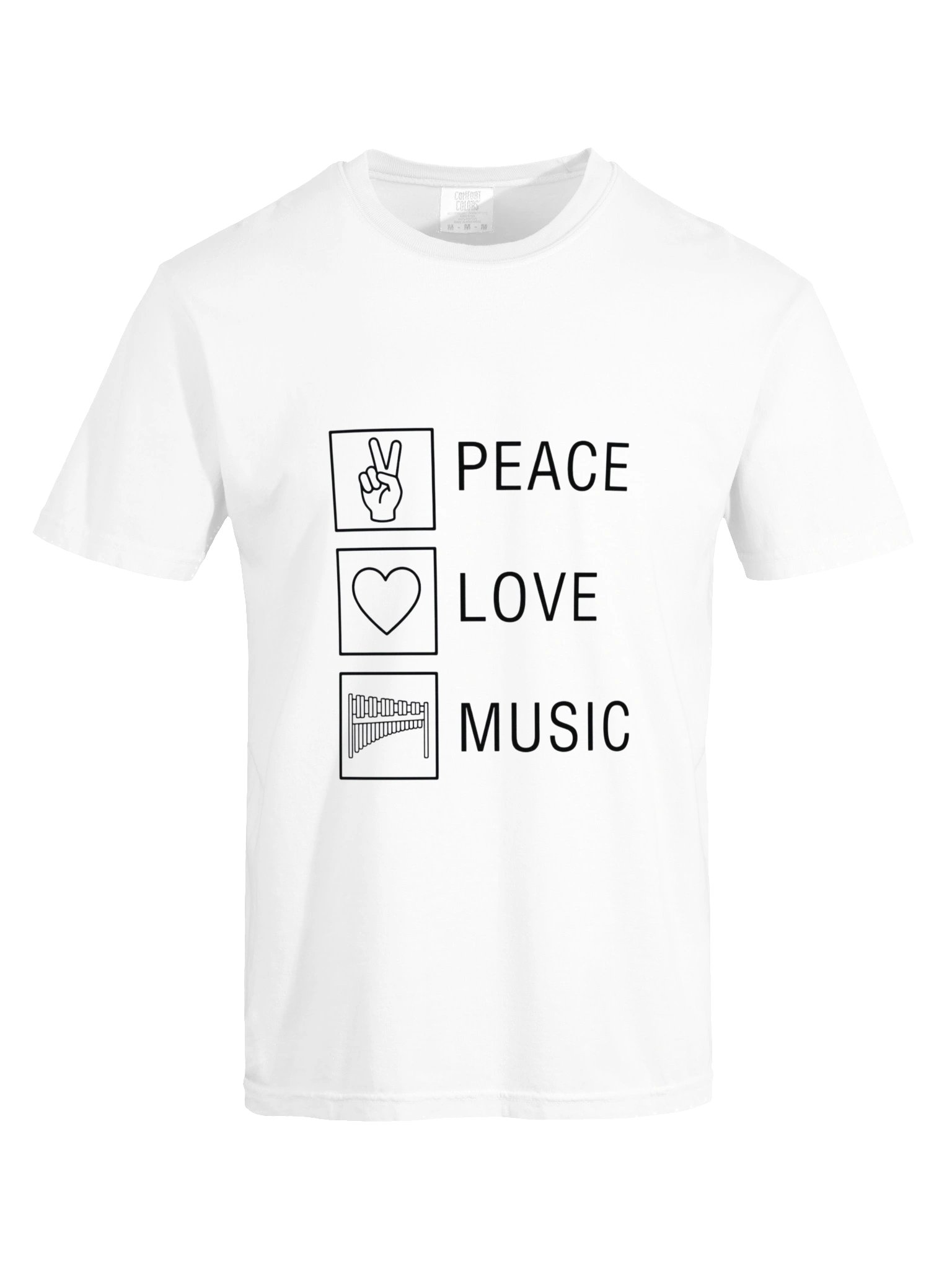 Peace Love Marimbas Funny Marimba Player Percussionist Shirt product image (81)