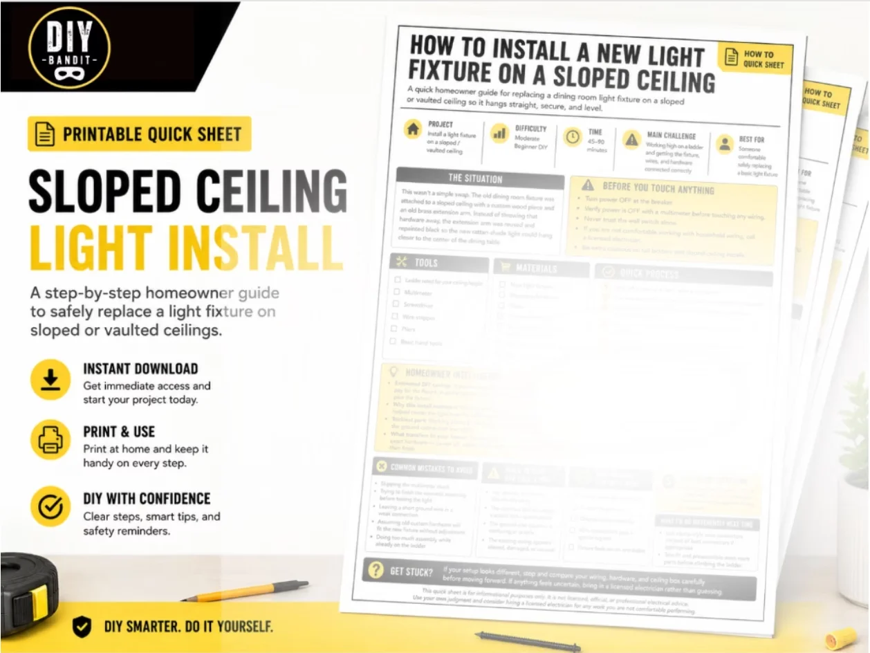 Sloped-Ceiling Light Fixture Upgrade: Quick Sheet product image (1)