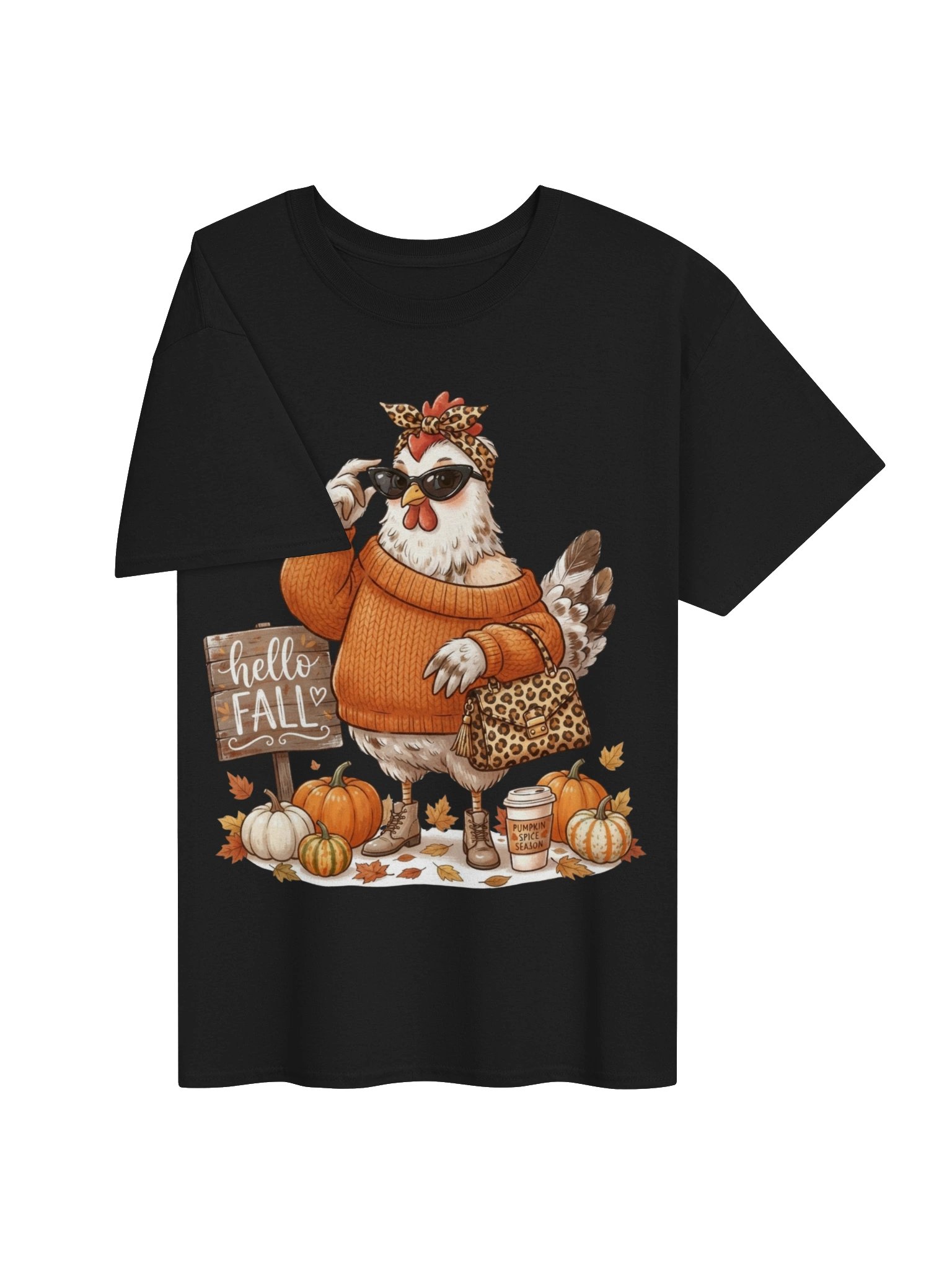 Cute Fall Chicken T-Shirt product image (32)