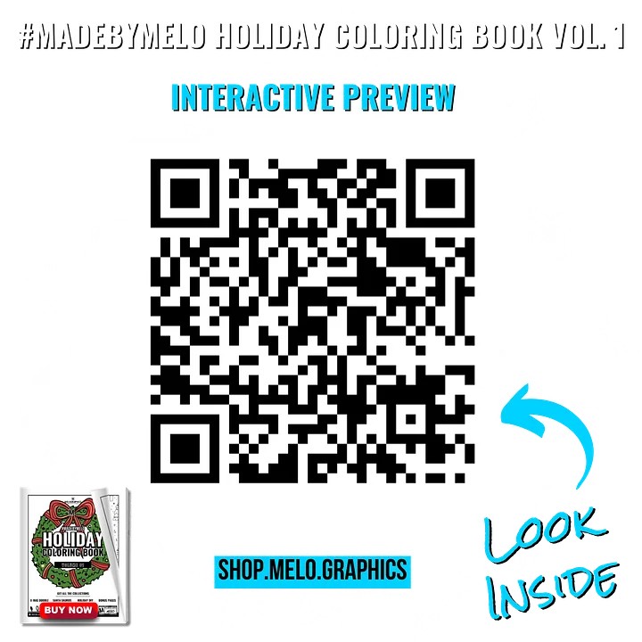 🎁🖍️ Holiday Coloring Book Vol 1: BIG BUNDLE - Printable PDF | #MadeByMELO product image (2)