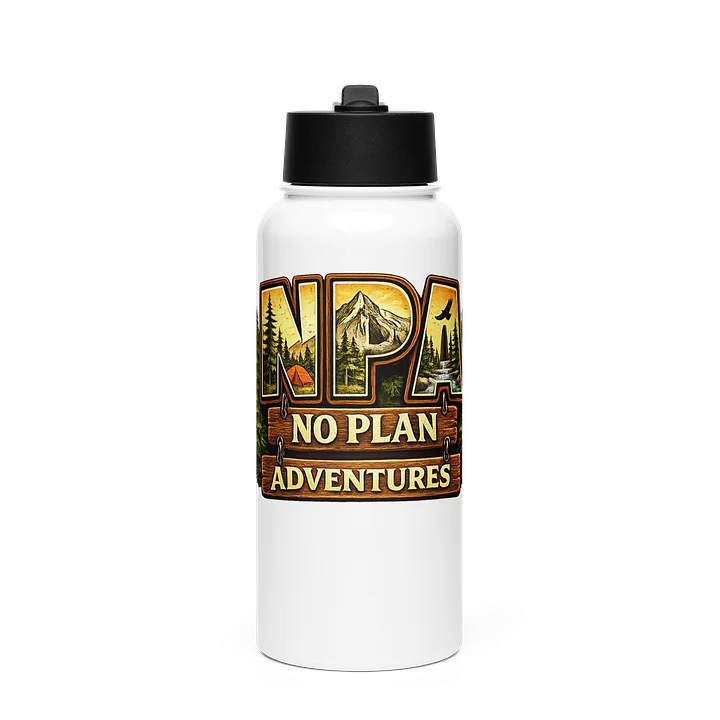 No Plan Adventures NPA Outdoor Logo Water Bottle product image (1)