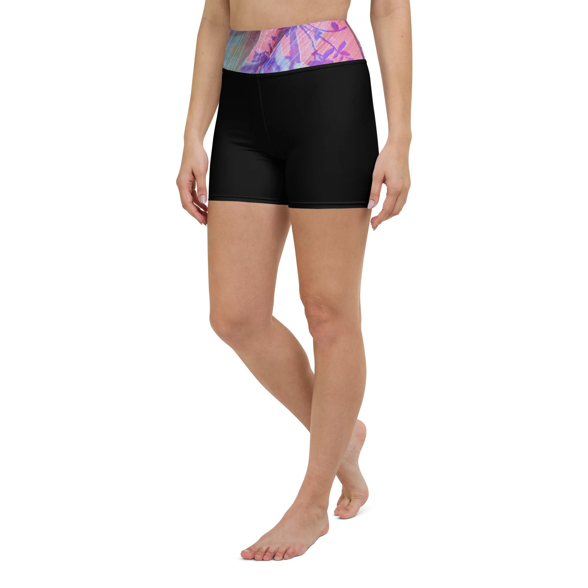 Paradise Breeze Black Flow Yoga Shorts product image (5)