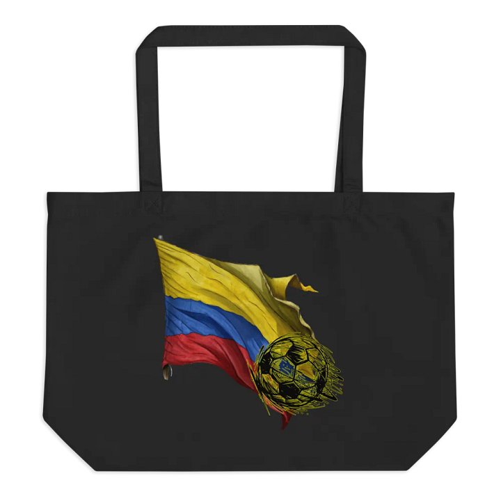 Colombian Flag Soccer Stripes Organic Tote product image (1)