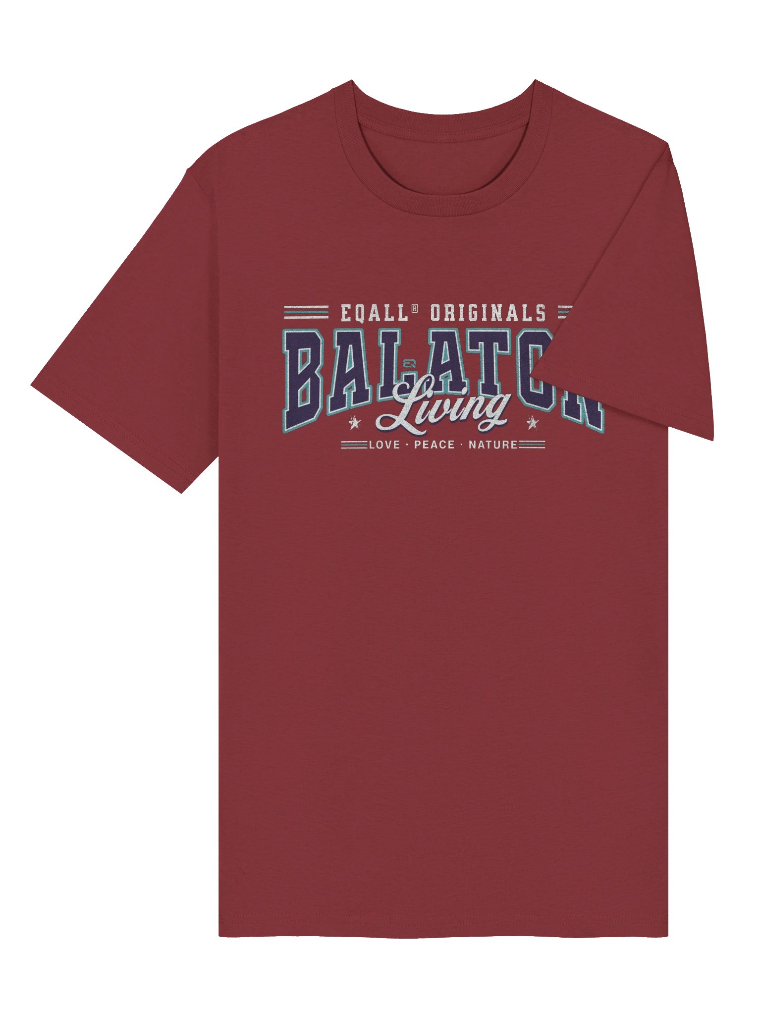 EQALL® Originals BALATONIQ Love Nature Organic Unisex ECO Tee Blue Green product image (6)