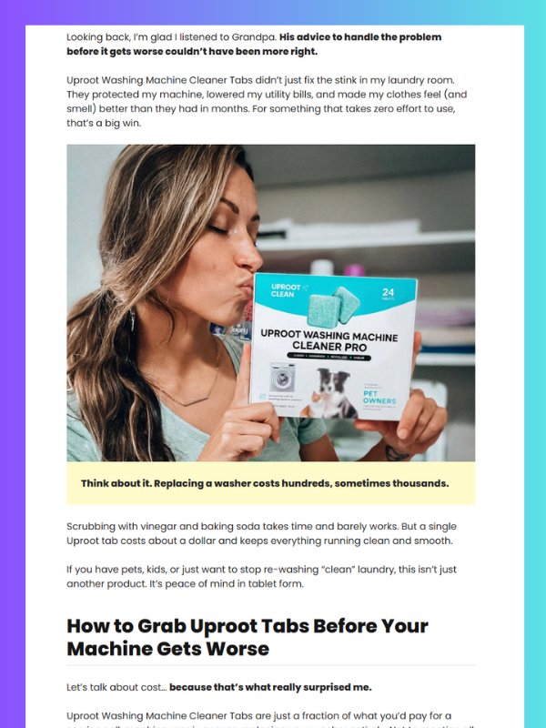 Advertorial Landing Page Home Cleaning Product Template product image (6)