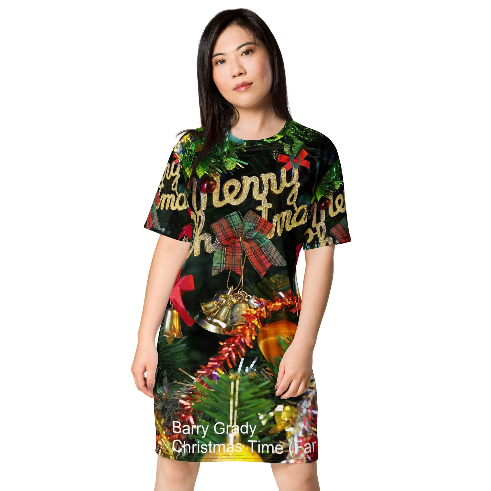 'Christmas Time (Far and Near)' All-Over T-Shirt Dress product image (1)