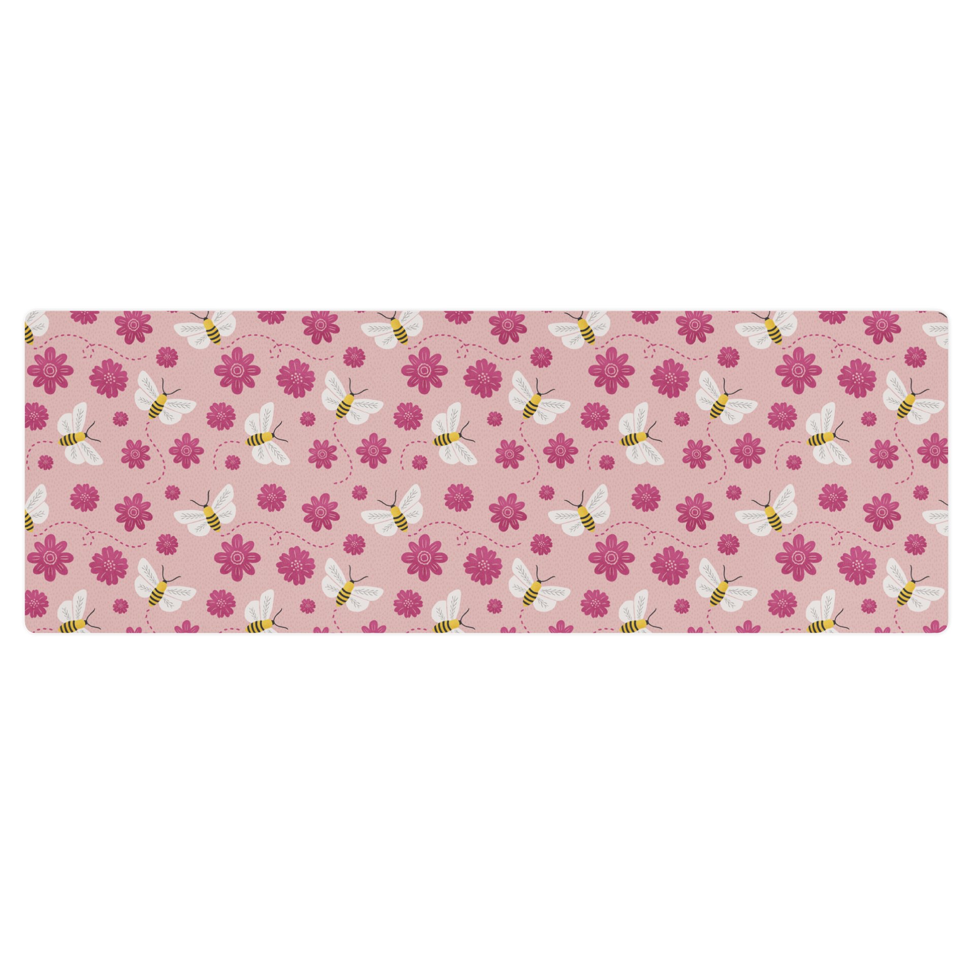 Little Pink Bees Yoga Mat product image (1)