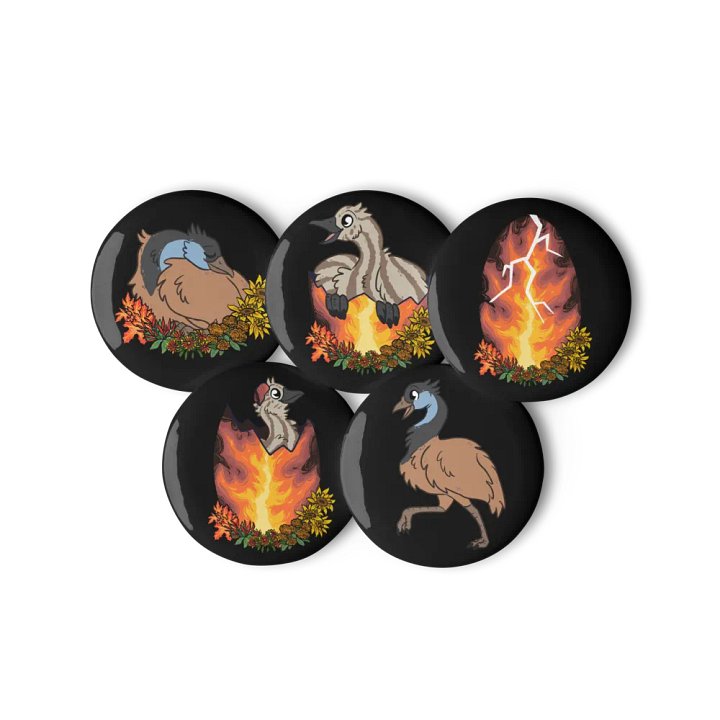 RAWR Ember Pins - Small Black product image (1)