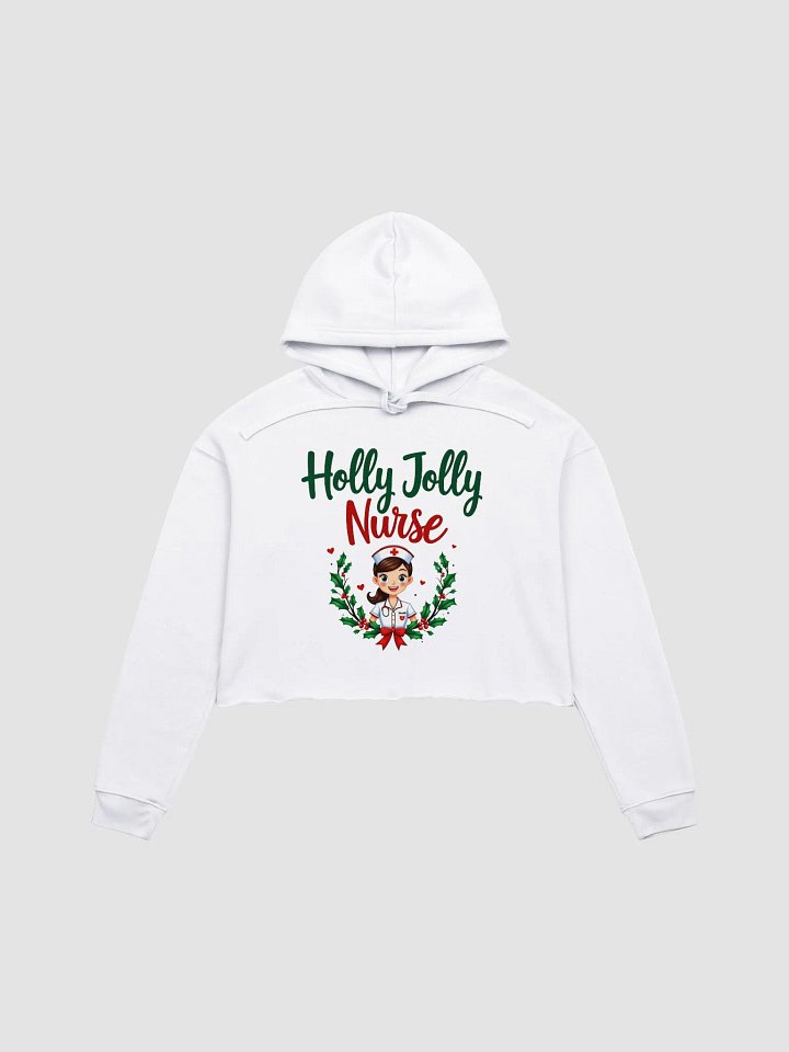 Holly Jolly Nurse Festive Crop Hoodie product image (2)