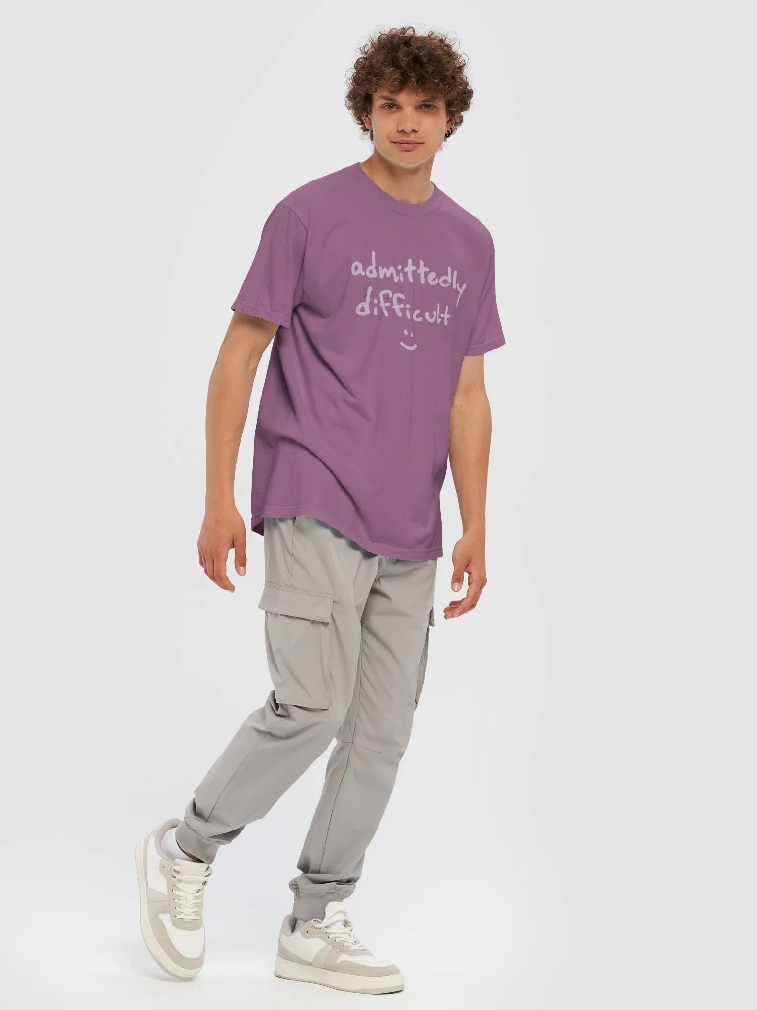 admittedly difficult (#E3C6D9) garment-dyed tee product image (7)