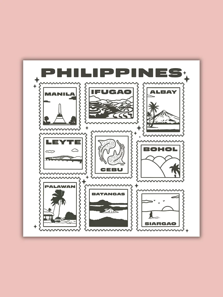 Philippine Island Stamps Print 6x6 product image (1)