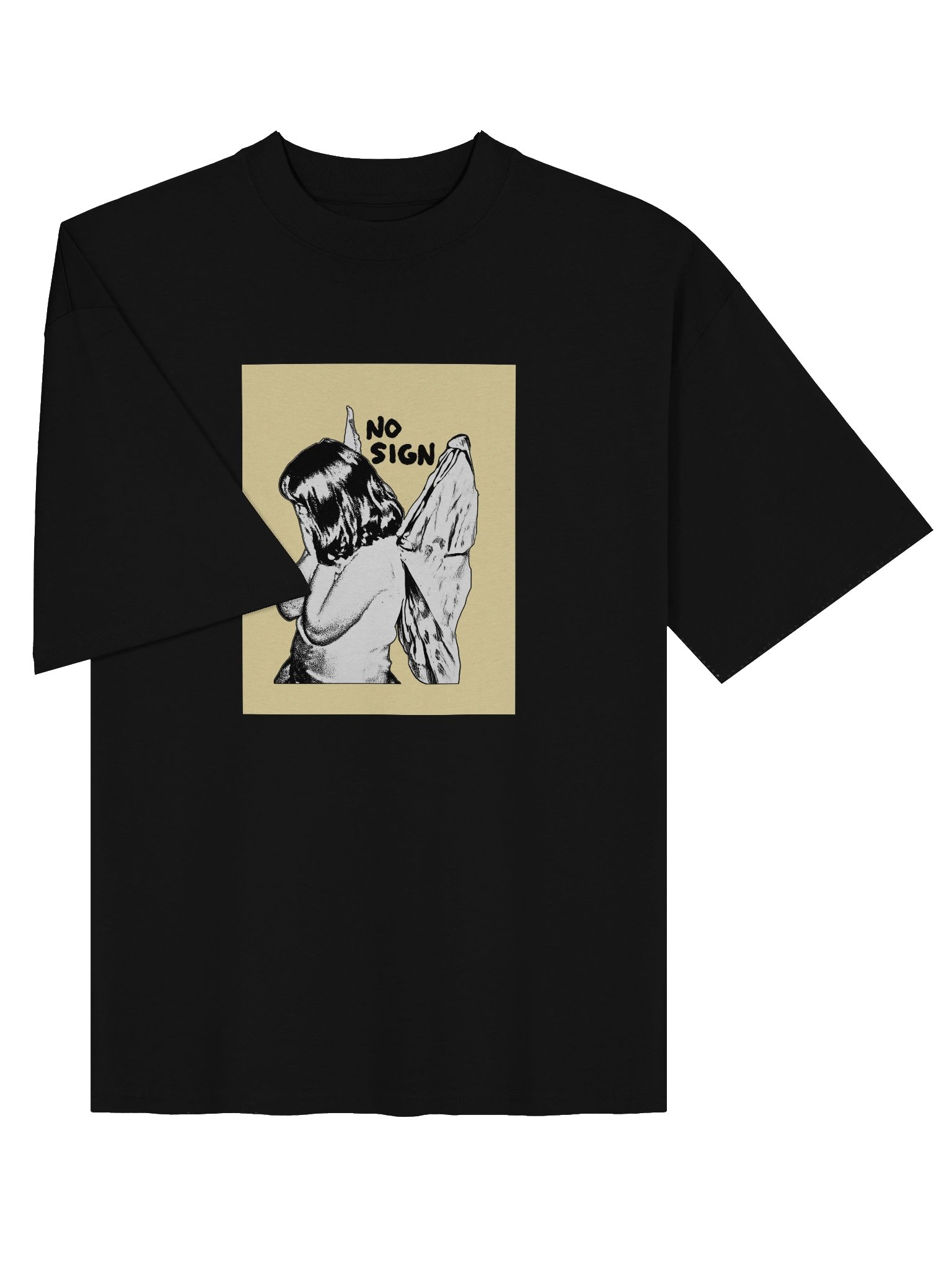 "NO SIGN" yellow unisex boxy tee product image (5)