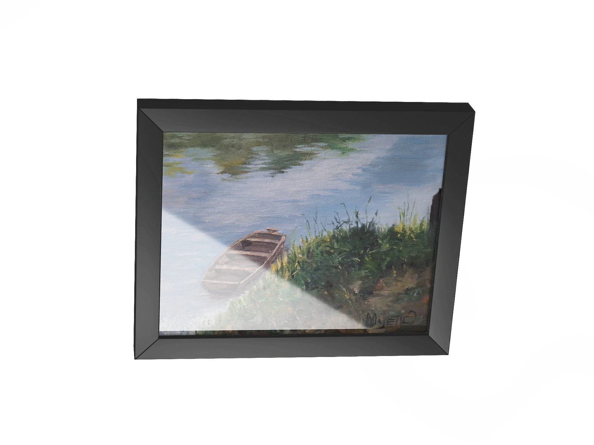 Lajdica na Kupi/Boat on Kupa - Uokvireni Print/Framed Print product image (2)
