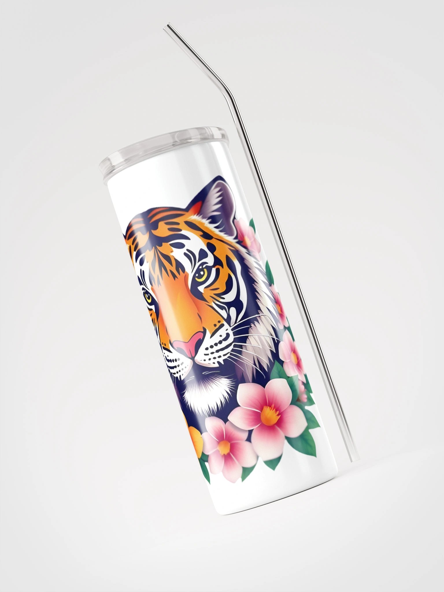 Floral Tiger Stainless Steel Tumbler product image (3)