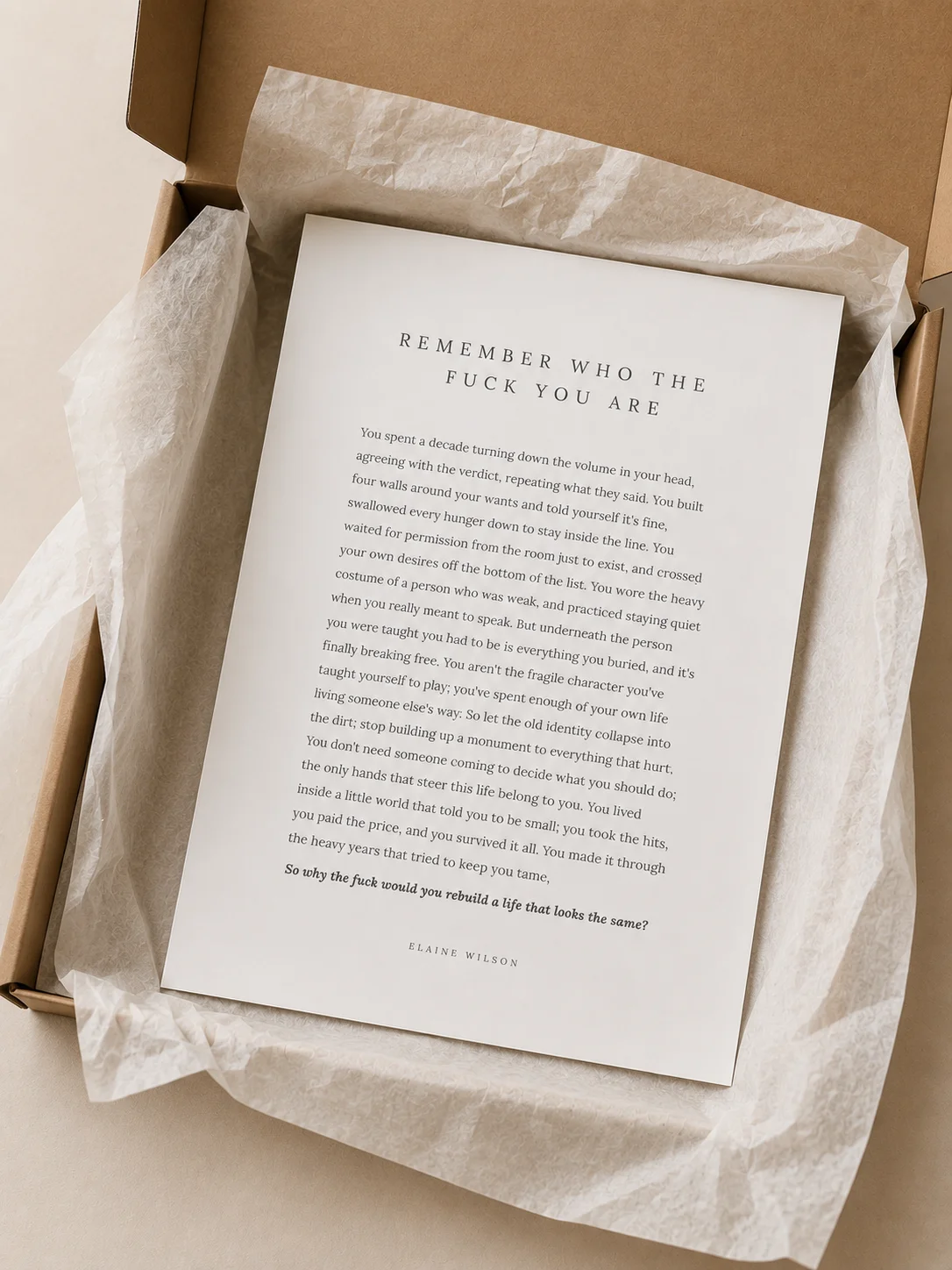 Remember Who The Fuck You Are | Enhanced Matte Paper Poster product image (1)