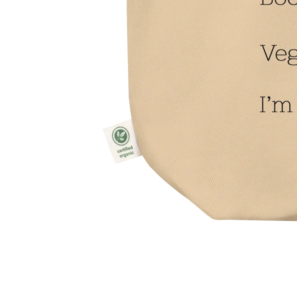 “Cats, Books, and Vegan Food” Organic Tote Bag product image (3)