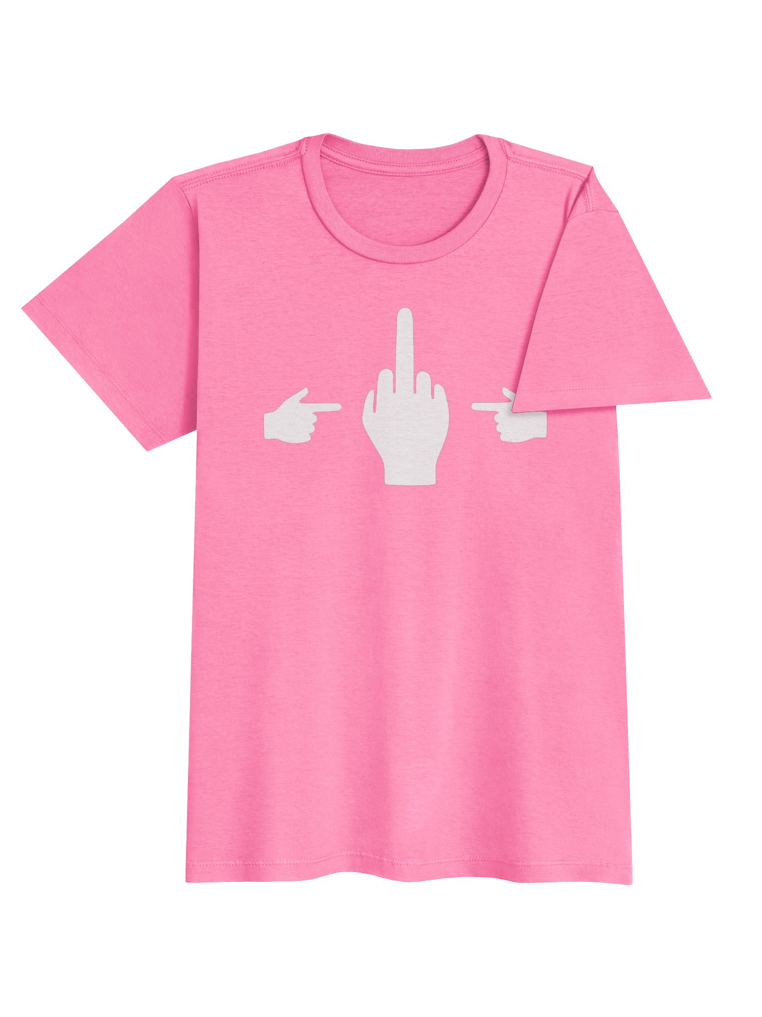 No Middle Finger Point ShopCo White Gildan Women’s Tee product image (4)
