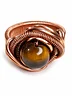 Handcrafted Copper Tiger Eye Crystal Ring