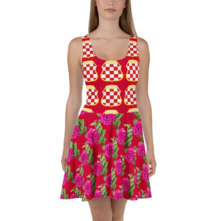 Crested Checkerboard Skater Dress product image (2)