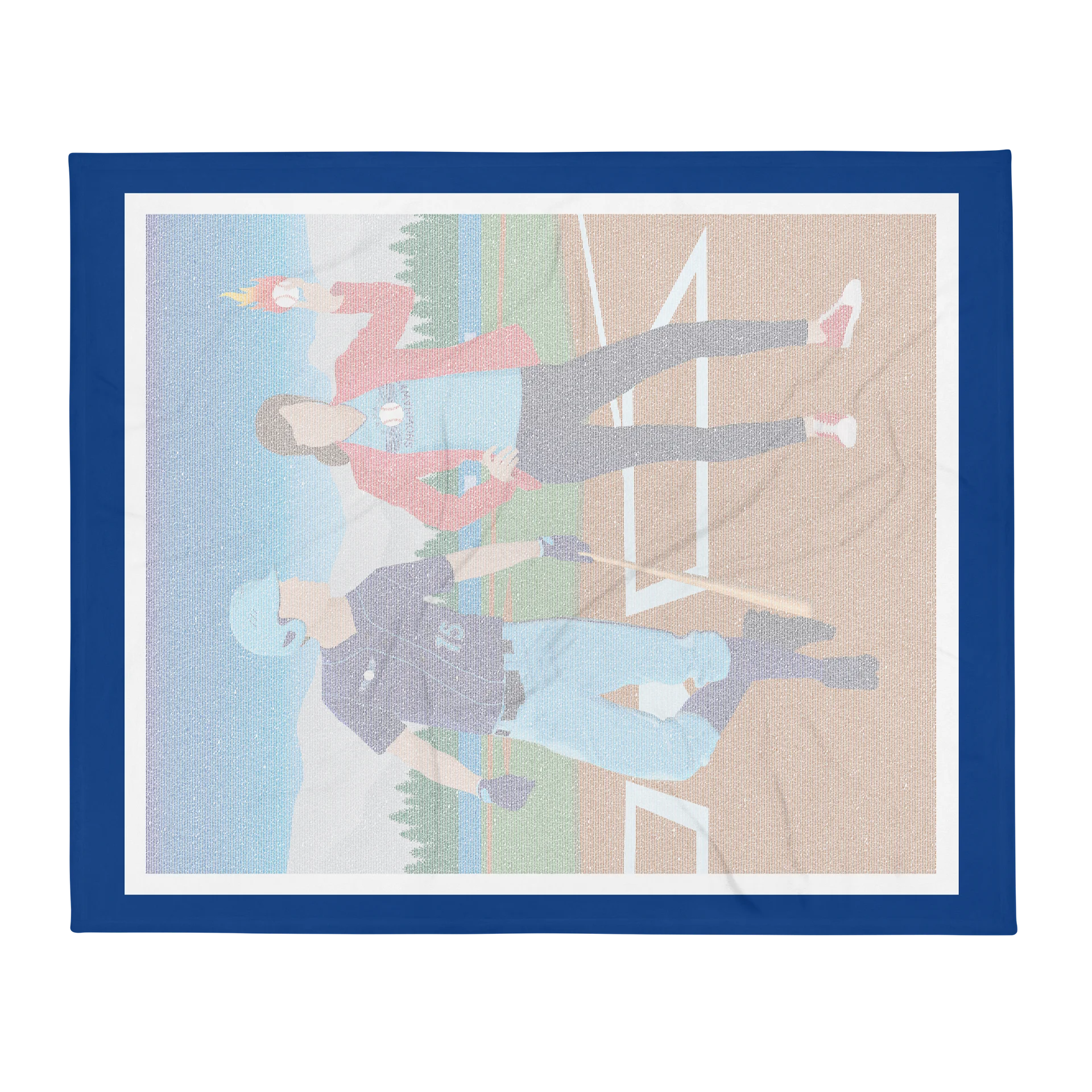 First Baseman's Grumpy Fan Throw Blanket product image (1)