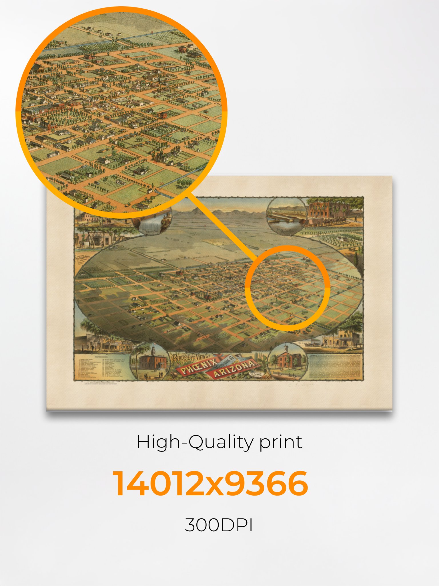 Phoenix Arizona 1885 (Canvas Print) product image (4)
