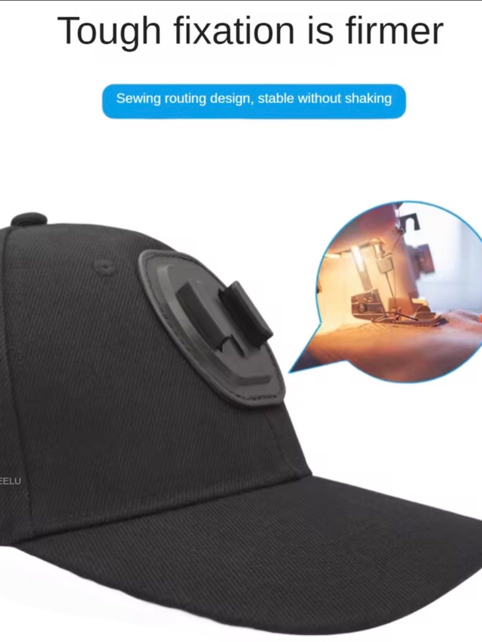 Adjustable Canvas Sun Hat Cap with Mount for GoPro Hero 12 11 10 9 8 7 6 5 4 3 Insta360 X3 X2 Eken SJCAM DJI OSMO Sport Action Camera product image (3)