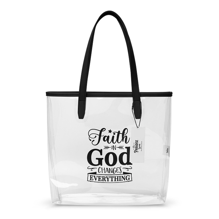 Faith in God Changes Everything Clear Tote Bag product image (1)