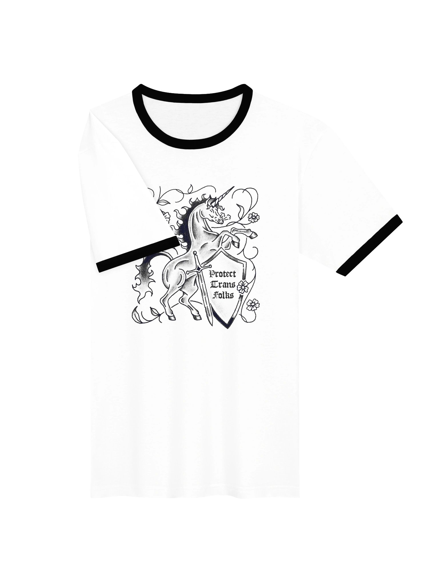 Protect Trans Folks Ringer Tee product image (3)