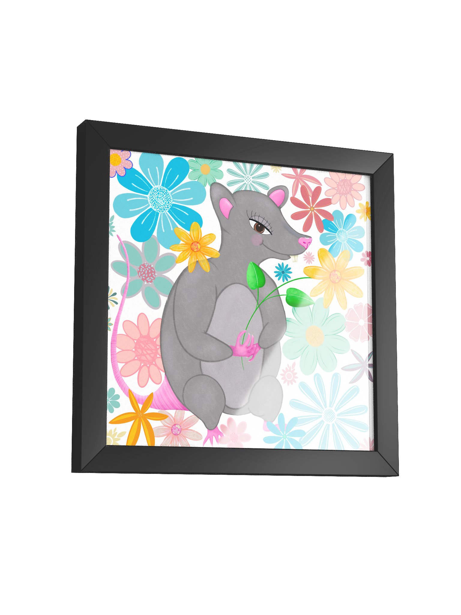 Floral Mouse Whimsy Framed Poster product image (5)