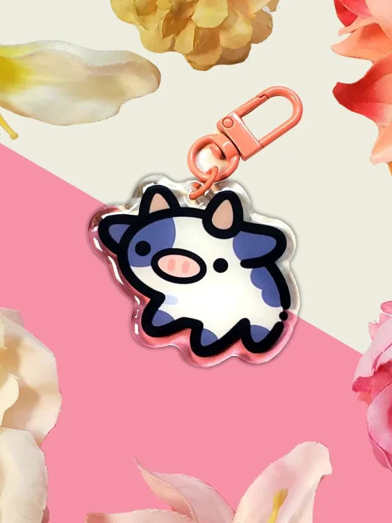 Cow Charm Keychain product image (1)