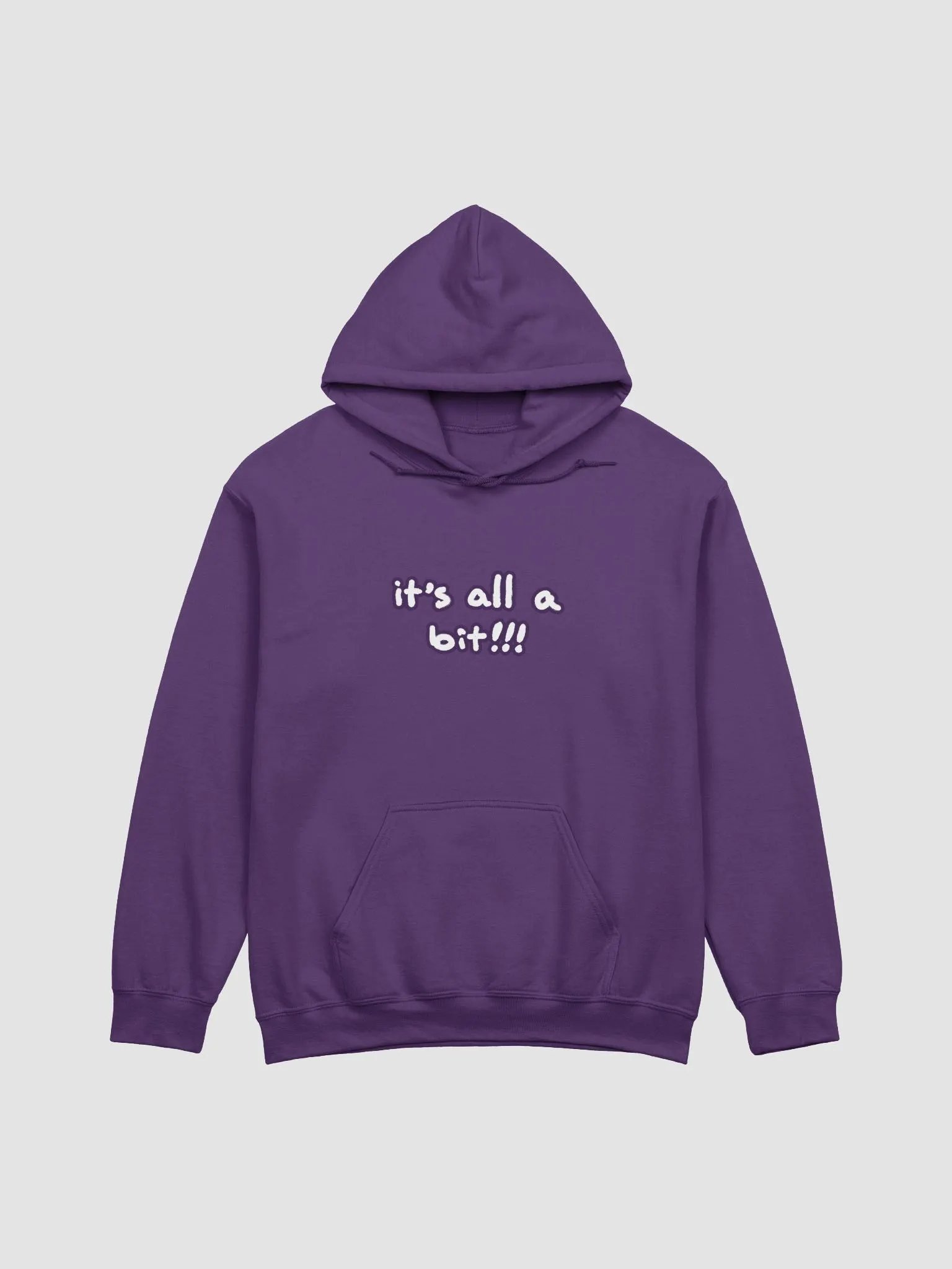 “It’s all a bit!!!” (lined design, #432A54) classic hoodie product image (56)