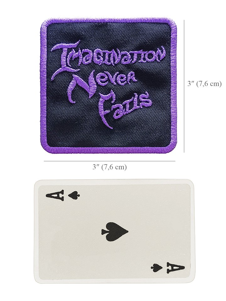 Embroidered Patch - Imagination Never Fails (PURPLE) product image (2)