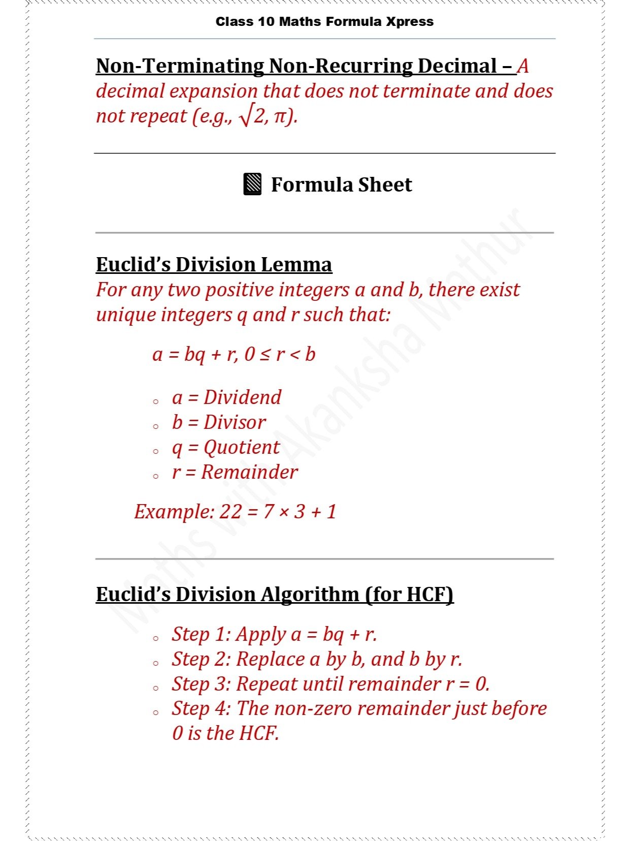 Class 10 Maths Formula Xpress product image (4)