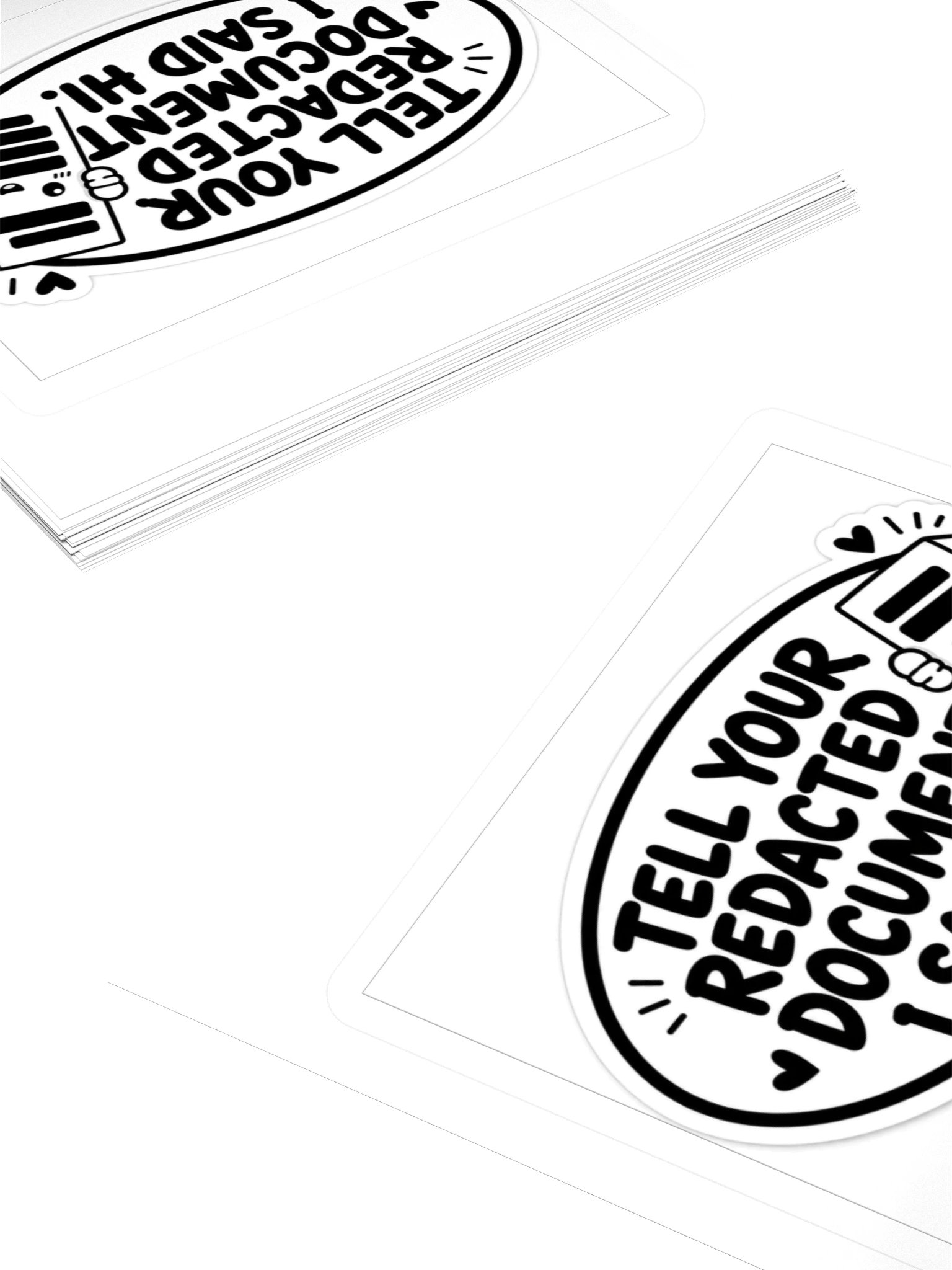 Tell Your Redacted Document I Said Hi Kiss Cut Sticker product image (4)