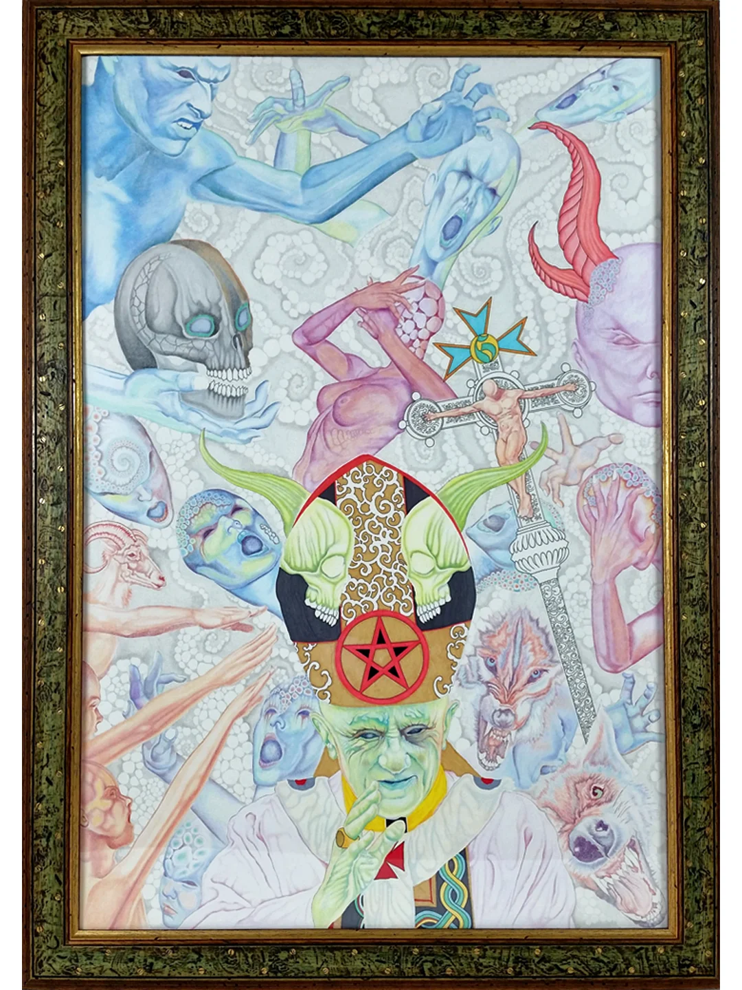 THE INFALLIBLY EVIL — Original Mixed Media Drawing product image (2)